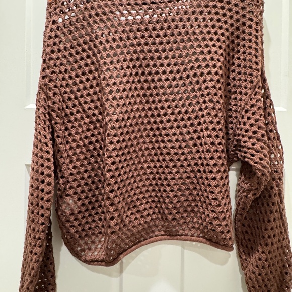 Miou Muse Chocolate Crochet Sweater Size S - Picture 3 of 3